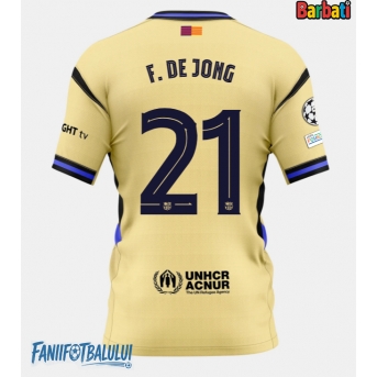 Barcelona Frenkie de Jong #21 Tricou Fotbal Replică 2025-26 Barbati Deplasare
